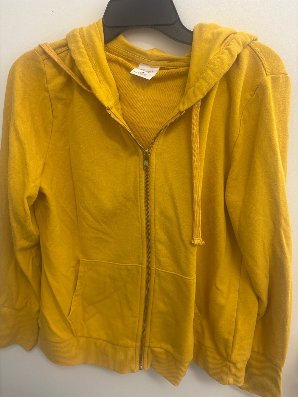 Mustard zip up sweatshirt